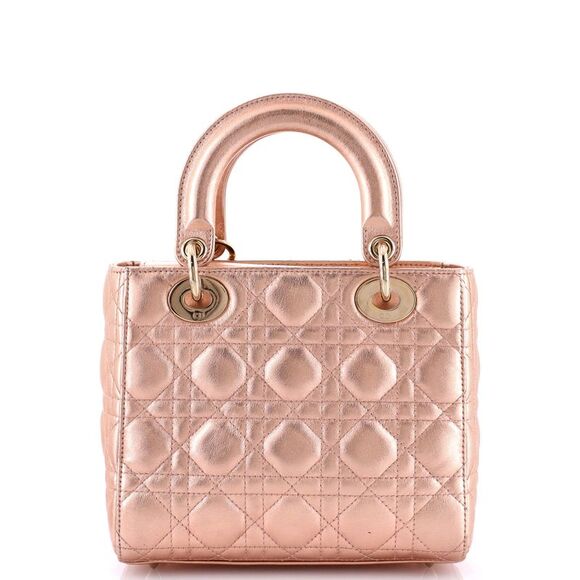 Christian Dior My ABCDior Lady Dior Bag Metallic Cannage Quilt Leather - Picture 3 of 9